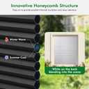 No Drill Cellular Shades Cordless Blackout Honeycomb Blinds 25"Wx64"H Black