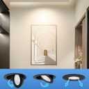 POPANU Recessed Lighting 6 inch - 12W Gimbal Light Eyeball Sloped Ceiling Recessed Spotlight 1300lm Black Trim 90 Tilt Swivel Soffit Wafer Lights 5CCT Adjustable Indoor Dimmable Black 6 inch 6 Pack
