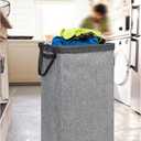 DOKEHOM 100L Laundry Basket with Lid and Removable Laundry Bags, Large Collapsible Laundry Hamper for Bedroom, Bathroom, Laundry Room, Colloge (Grey)