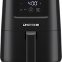 CHEFMAN 2 Qt Mini Air Fryer – Digital Space-Saving Compact Air Fryer with Nonstick and Dishwasher Safe Basket, Quick & Easy Meals in Minutes, Features Digital Timer and Shake Reminder – Black