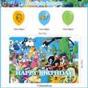 Time of Adventure Birthday Party Decoration,Adventure Party Photo Background 5 x 3 FT and 18 Pcs Balloon,Time Merch Party Backdrop Supplies