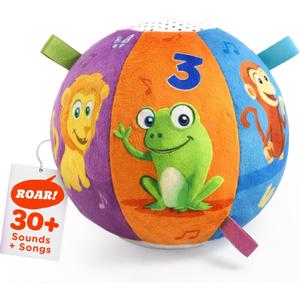Move2Play, Interactive Baby Ball with 30+ Sounds & Songs | Toys for 1 Year Old Boys & Girls | Baby Toys 6-12+ Months | Musical Crawling Ball for Toddlers 1-3 | 1st Birthday Gift