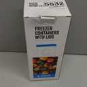 6 Pack-32 OZ Freezer Storage Containers, Round Plastic Containers with Twist Top Lids, BPA Free Food Storage Containers, Leakproof Meal Prep Containers Microwave/Dishwasher Safe