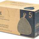 NINESTARS NSTB-21 Extra Strong White Trash Bag w/Drawstring Closure, 21 Gal. 30 count