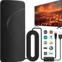 2026 Upgraded Indoor TV Antenna for Local Channels with Amplifier | 3000+ Miles Long-Range Reception Supports 4K 1080p Smart TV/Older TVs, 33ft Coaxial Cable