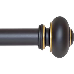 Ivilon Drapery Window Curtain Rod - Knob Design, 1 Inch Rod, 72 to 144 Inch. Antique Black Ivilon Drapery Window Curtain Rod - Knob Design, 1 Inch Rod, 72 to 144 Inch. Antique Black