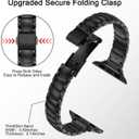 MioHHR Thin Metal Bands Compatible with Apple Watch Band Ultra3/2/1 Series 11 10 9 8 7 6 5 4 3 2 1 SE3/2/1,Slim Narrow Stainless Steel Strap for Women iWatch 49mm 46mm 45mm 44mm 42mm 41mm 40mm 38mm (Black)