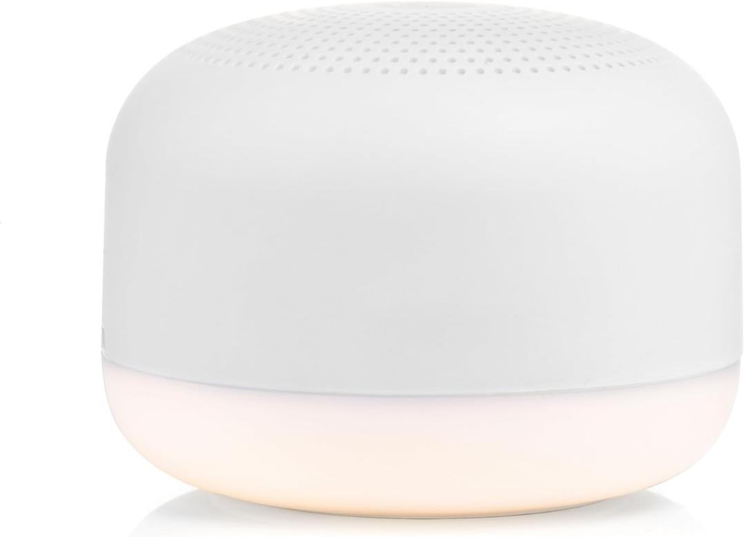 Yogasleep Travel Mini Portable White Noise Sound Machine, 6 Soothing Sounds, Volume Control, Dimmable Night Light, Sleep Therapy for Adults & Baby, USB Rechargeable, Lanyard Included