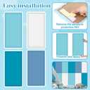 Hahafelt 8 Pack Wall Padding for Playroom Peel and Stick Headboard 23.62" x 11.81" x 1.18" 3D Anti Collision Upholstered Wall Panels Self Adhesive Headboard Panel for Protection (Blue Colors)