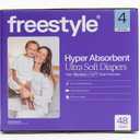 Freestyle BambooTek Diapers – (Size 4) Hyper Absorbent & Non-Toxic – Disposable Diapers for Sensitive Skin – Ultra Soft Diaper's (22-37 lbs) – 48 Count