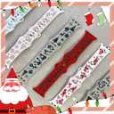 Christmas Band Compatible Apple Watch 38mm 40mm 41mm 42mm 44mm 45mm 46mm 49mm Winter Women,Blingbrione 3 packs Engraved Pink Silicone Santa Snowman Xmas Holiday Green Red 3 Sets Strap for iphone Watch Series Ultra 11 10 9 8 7 SE 6 5 4 3 2 1