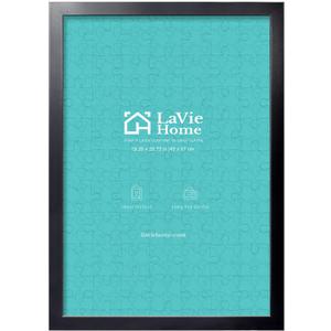 LaVie Home 28x40in/71x101cm Picture Frame Black, Puzzles Frame for Wall Decoration, Classic Black Minimalist Style Suitable for Decorating Houses, Offices, Hotels, Puzzles Posters Photos or Artwork1 Pack