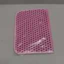 Waterproof Cat Litter Mat, Double Layer EVA, Odor-Free Large Grid, Urine Proof, Easy Cleanup (Pink, 12 x 18)