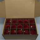 30 Pcs 2.4 Inches Velvet Christmas Ball Ornaments, Shatterproof Burgundy Red Flocked Bulbs Decorations Set, Retro Decorative Hanging Plastic Ornaments for Xmas Tree Holiday Party Décor