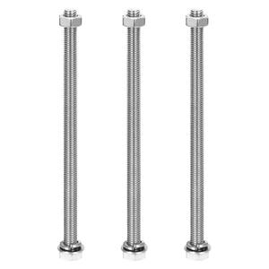 MECCANIXITY M8 x 150mm 304 Stainless Steel Hex Head Screws Bolts, Nuts, Flat & Lock Washers Assortment Kit, Fully Threaded, Bright Finish for Home, Electronic, Machine, 3 Sets