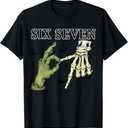 Vintage Six Seven Meme Retro Gift for Men Women Kid Boy Girl T-Shirt (Small)