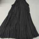 Women's 2025 Summer Sleeveless Halter Neck Pleated Midi Cocktail Dresses A Line Flowy Beach Sun Dress Medium Black