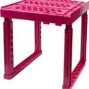 Piffny Locker Organizer Shelf， Adjustable Width and Height, Stackable, Ideal Locker Shelf for School, Office, Gym Lockers, or Even Kitchen Cabinets & Under Sink Organization (Magenta)
