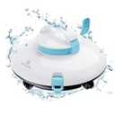 Cordless Robotic Pool Cleaner, Automatic Above Ground Pool Vacuum with 70 Mins Runtime,