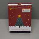 Christmas Star Tree Topper, Plug in 3D Star Tree Topper, 11Golden Glittered Metal Hollow Designed Built-in 10 Bulbs String Lights for Christmas Tree Decorations