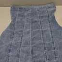 Fronage Women's Sexy Jeans Denim Strapless Dresses Bodycon Corset Tube Mini Dress (Medium, 1-light Blue)