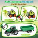 FRUSE Farm Sensory Bin Toys with Play Sand Kit & Tractor for Toddlers 3-8, Large
