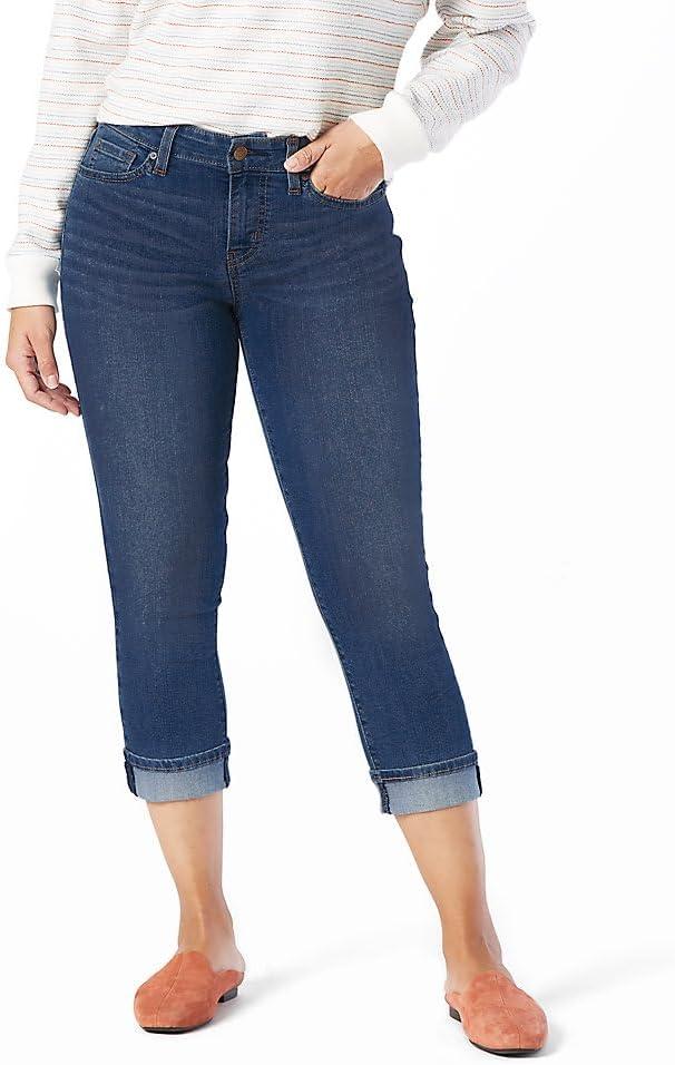 Levi Strauss Signature Gold Women's Mid-Rise Slim Fit Capris Stretch Denim , Over The Moon, 16 Plus