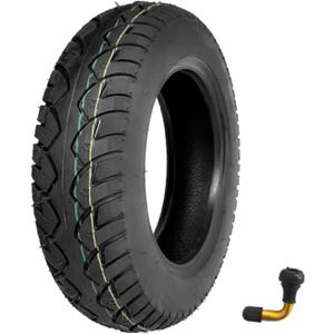 3.50-10 Scooter Tubeless Tire, 10 Inch Electric Bike tire, Tire for Front/Rear Replacement, for Adly Breeze 50 and Sprint 50 and compatible with other 50cc Scooters [Bent Mouth Valve]
