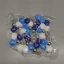 2 Pcs Hanukkah Decorations,Hanukkah Pom Pom Garland Blue Dark Blue Grey White Felt Ball Silver Bead String for Jewish Party Indoor Outdoor Hanging Chanukah Decoration Supplies