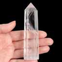 Clear Quartz Crystal Wand-1 Pc 3.5"-3.9" Natural Clear Quartz Crystal Wands, Healing Crystal and Stones, Natural Stone Tower, Gift Box Packaging