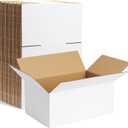 Famagic 10 Pack 9x6x4 Inch Small Shipping Boxes White Corrugated Cardboard Boxes Mailer for Small Business, Mailing Boxes for Packaging Bulk