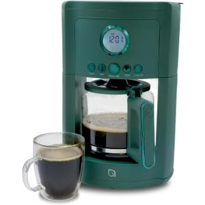 WILLOW Eco Series 12 Cup Drip Coffee Maker, 24 HR Programmable Coffee Maker with Glass Coffee Pot, Removable Filter Basket, Keep Warm Function & Auto Shut-off, Coffee Machine with Digital Display