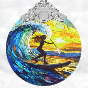 Christmas Decorations Ornaments, Stained Glass Ornament, Christmas Tree Ornaments, 2025 Gift Ornament, Xmas Gift for Friend Family Coworker - Woman Paddle