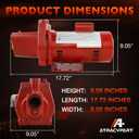 RJS-100-PREM Premium Cast Iron Shallow Well Jet Pump | 1 HP, 23 GPM, 115/230 Volt, for Home, Agriculture, Irrigation, 602208, Red