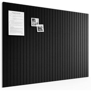 Bumusty Large Cork Board Alternative-48 x 36" Felt Bulletin Board Tiles, with 30 Pushpins, 70 Adhesive Tabs, Fine-Stripe 12-Pack, Cork Boards for Office Push Pin Board Felt Board-Black