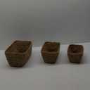 HD Medium Rectangle Hyacinth Braided Baskets, Natural, Set Of 3