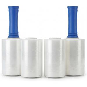 4 Pack Stretch Wrap for Moving, 5 Inch x 1000ft 80 Gauge, Heavy Duty Clear Plastic Wrap with Handles, Packing, Shipping, Pallet & Furniture Protection