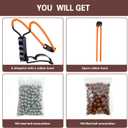 Professional Slingshot Set-A Classic Construction Shooting and Hunting Slingshot with a Sturdy Sling Shot Bow, 2 Packs of Slingshot Ammo,and a Slingshot Band for Adults