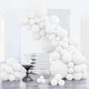 PartyWoo White Balloons 85 pcs Different Sizes Pack of 18 12 10 5 Inch Matte White Latex Balloon Arch Kit Garland for Wedding Bridal Graduation Baby Shower Birthday Party Decorations White-Y13