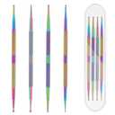 Dotting Tools,4 Pcs Professional Ball End Nail Art Tools Nail Art Brushes Nail Design Tools Stailess Steel Dotting Pen Tool Nail Art Kit Rhinestone Picker Tool Pottery Tools Polymer Clay Tools (Colorf (Multi-colored - 4pcs)