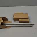 KAMANINA Bay Window Curtain Rods, Telescoping Splicing Curtain Rods for Bay Windows 32 to 86 Inch(Center Rod), Silver drapery Rods 32 to 58 Inch(Side Rods), Netted Texture Ends