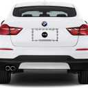 DMSE Chain Link Universal Design Metal Round License Plate Frame Fits Almost All Vehicles (Chrome)