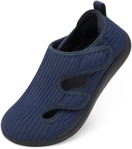 LeIsfIt Diabetic Shoes for Women Adjustable Extra Wide Barefoot Walking Shoes for Swollen Arthritis Edema Feet Wide Width Zero Drop Sole 10