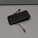 Portable Charger USB C Power Bank with 2 Built in Cables & AC Wall Plug,13800mAh Portable Battery Pack Fast Charging Compact LED Display Universal Compatible with iPhone 16/15,Galaxy S23,Tablets etc