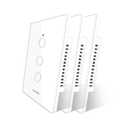 Smart Touch Wall Light Switch with Matter, Tempered-Glass Panel, Neutral Wire Required, Single-Pole, 2.4GHz Wi-Fi, App/Voice Control with Alexa/Google/Apple Home, Timers & Schedules 3Gang - 3Pack