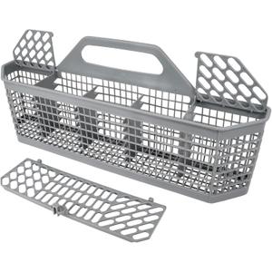 ForeverPRO WD28X10128 Dishwasher Silverware Basket Replacement - Durable Dishwasher Basket, Compatible with GE Dishwasher Silverware Basket - Flaps Open Design, 5 Spaces