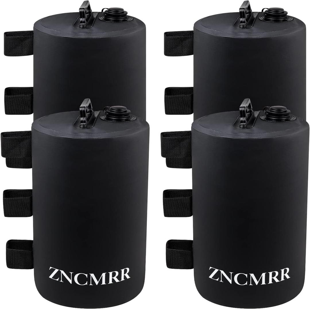 ZNCMRR Canopy Water Weight Bag 4 Pack 88 LBS Water Tent Weights Set of 4 Leg Weights for Gazebo Pop Up Canopies Tent (10L Black)