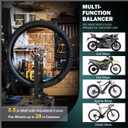 Motorcycle Wheel Balance Stand, Heavy-Duty Single-Axle Wheel Balancing Tool for Static & Dynamic Tire Alignment