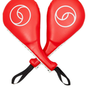 Juvale Taekwondo Kick Pad - Red, 15 x 2.5 x 7.5 in, 2 Pack - Martial Arts Training Equipment & Taekwondo Sparring Gear - Karate & Kickboxing Pads with Wrist Straps & Impact Boards