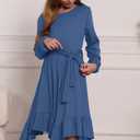 blibean Tween Girl Fashion Swing Dress Boho A-line Dresses Size 4-13 Years (L)